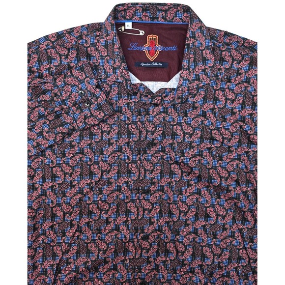 Luchiano Visconti Other - Luchiano Visconti Shirt Mens XL Multicolor Paisley Long Sleeve Button Stretch